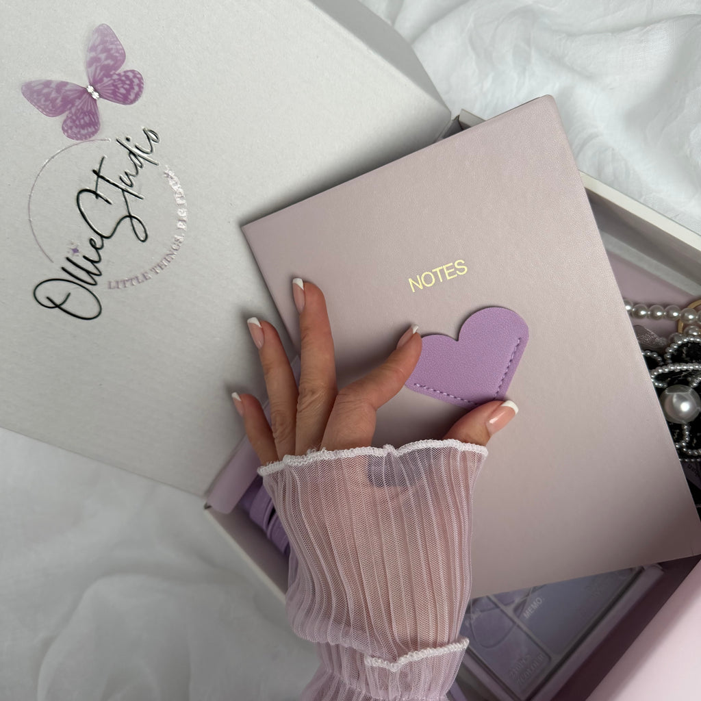 SIGNATURE STATIONARY SET - LAVENDER MUSE | STATIONERY GIFT SET FOR HER | AESTHETIC DESK & JOURNALING ESSENTIALS