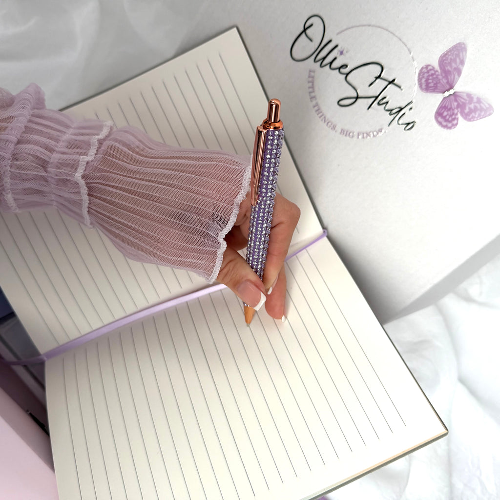 SIGNATURE STATIONARY SET - LAVENDER MUSE | STATIONERY GIFT SET FOR HER | AESTHETIC DESK & JOURNALING ESSENTIALS