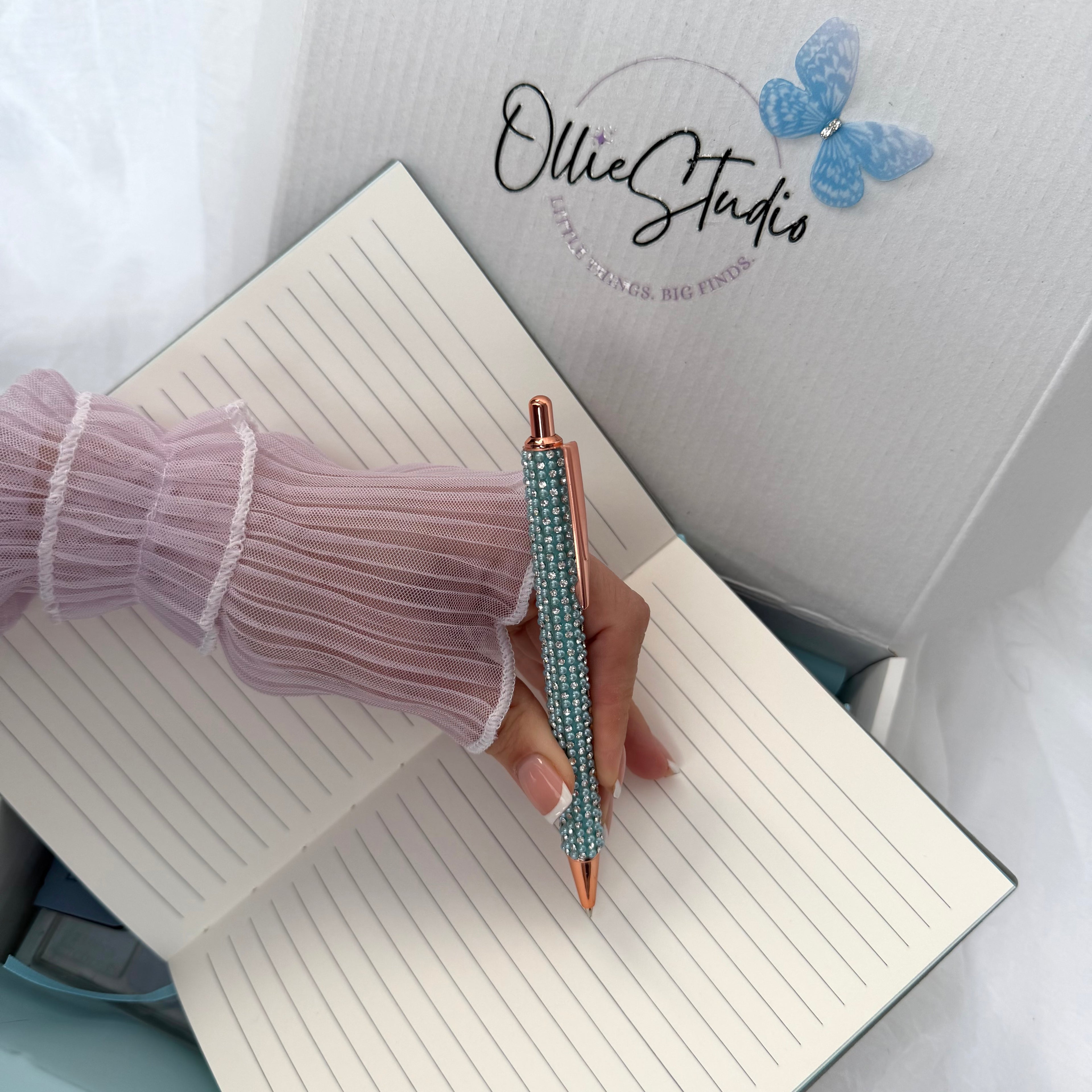 SIGNATURE STATIONERY SET - BLUE MIST | STATIONERY GIFT SET FOR HER | AESTHETIC & BOOKISH DESK ESSENTIALS