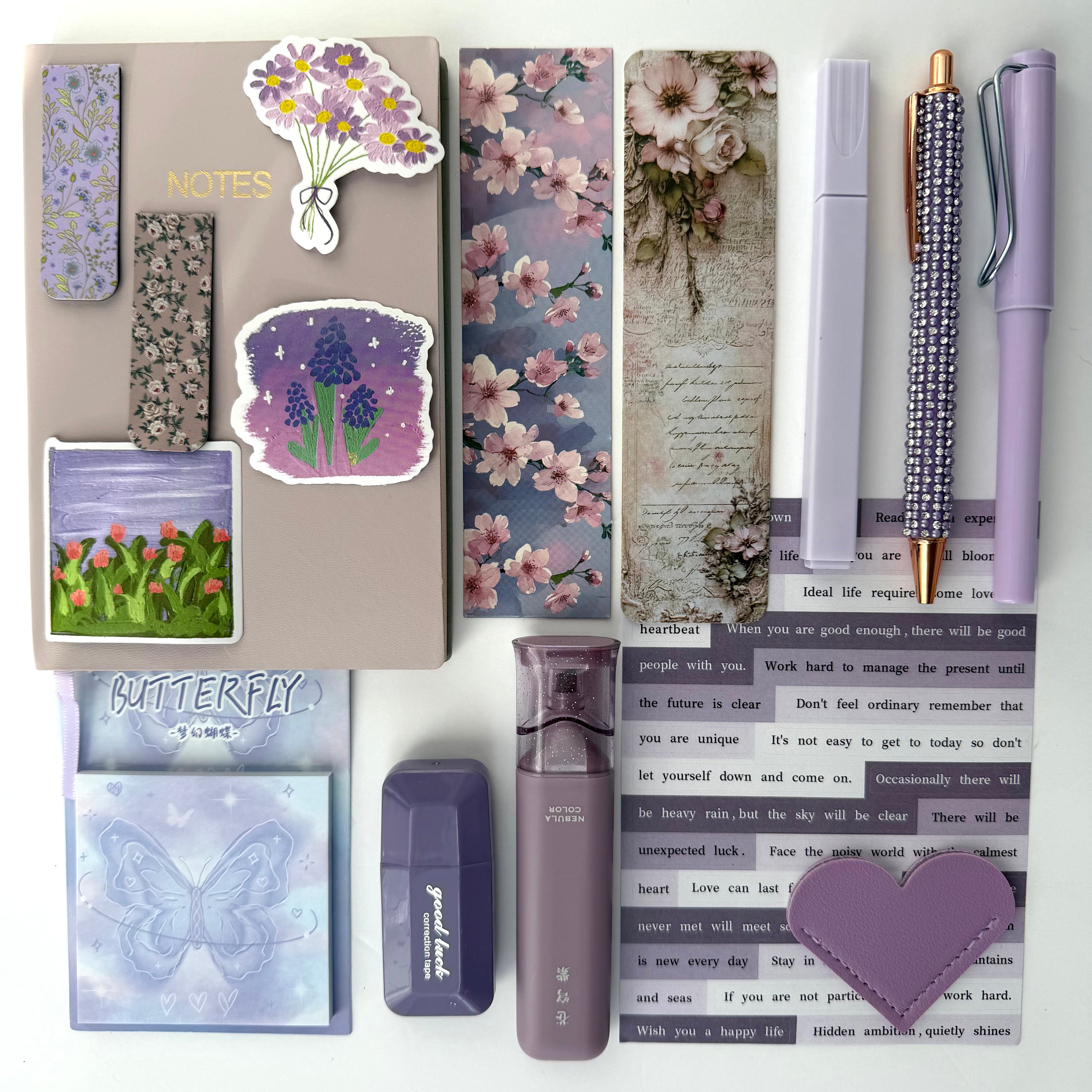 ESSENTIAL STATIONERY SET – LAVENDER ASH | STATIONERY GIFT SET FOR HER | SOFT BOOKISH DESK ESSENTIALS
