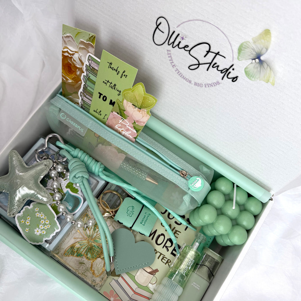 PREMIUM STATIONARY SET - MINT WHISPER | STATIONERY GIFT SET FOR HER | FRESH & REFINED DESK ESSENTIALS