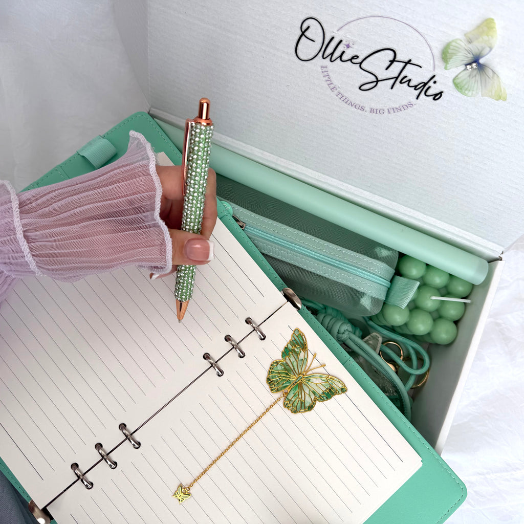PREMIUM STATIONARY SET - MINT WHISPER | STATIONERY GIFT SET FOR HER | FRESH & REFINED DESK ESSENTIALS
