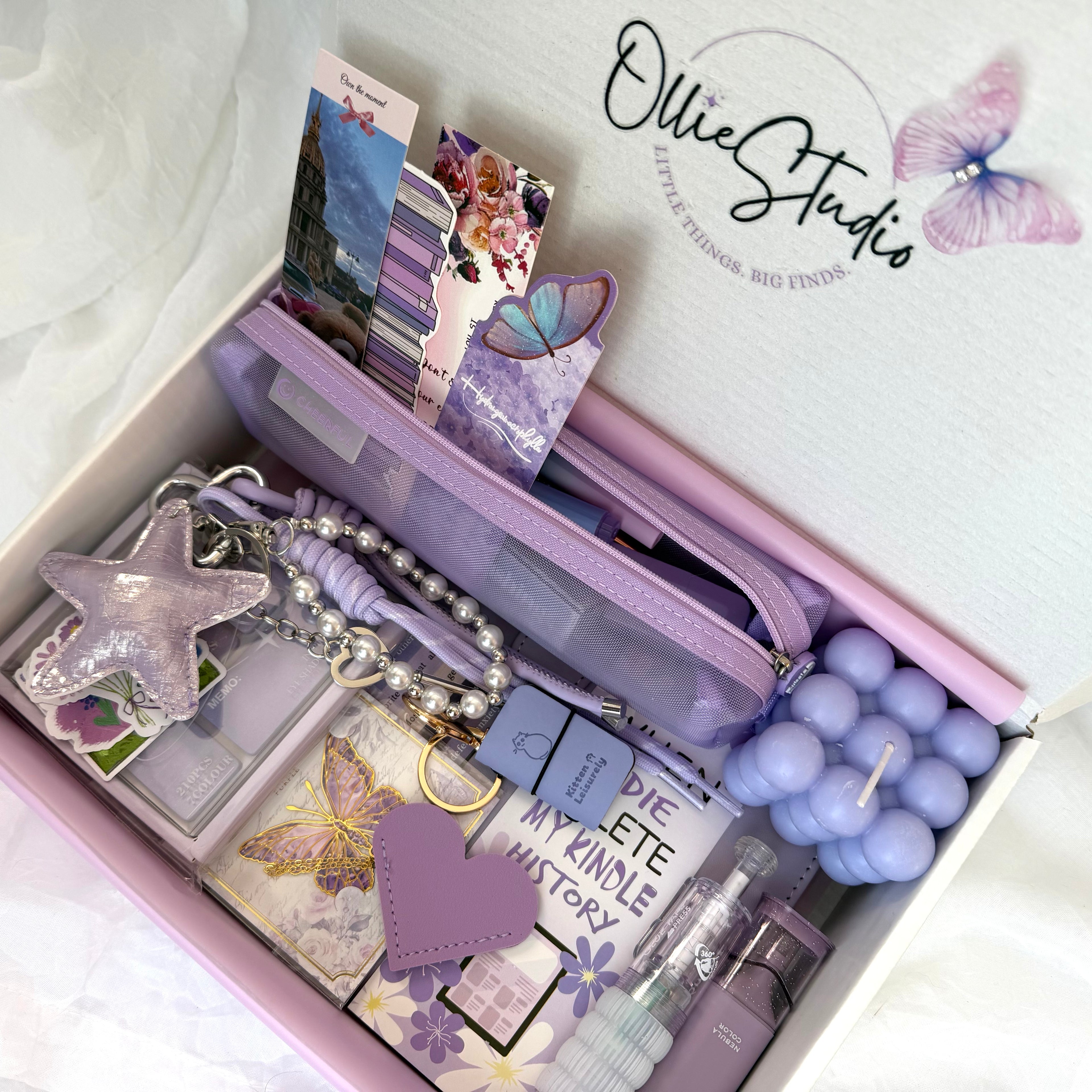 PREMIUM STATIONARY SET - LAVENDER DREAM | STATIONERY GIFT SET FOR HER | BOOKISH AESTHETIC DESK ESSENTIALS