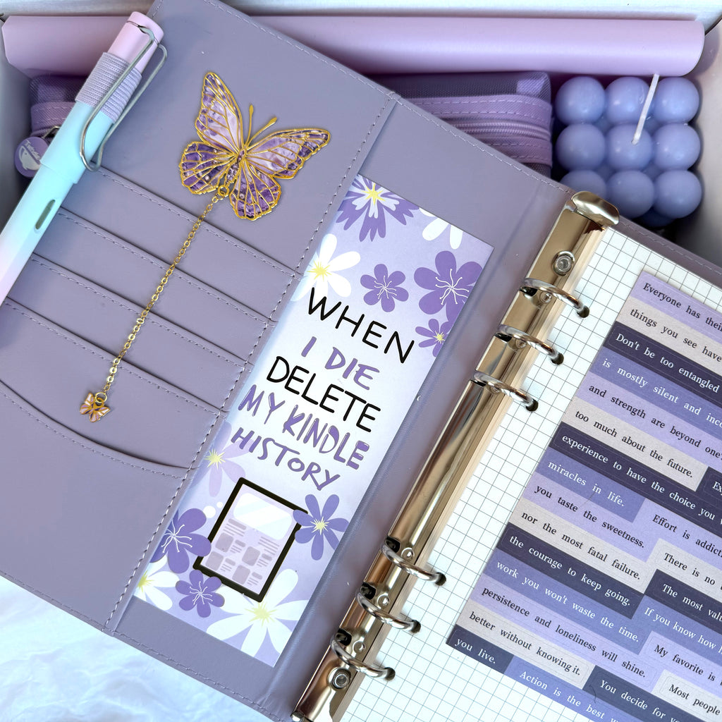 PREMIUM STATIONARY SET - LAVENDER DREAM | STATIONERY GIFT SET FOR HER | BOOKISH AESTHETIC DESK ESSENTIALS