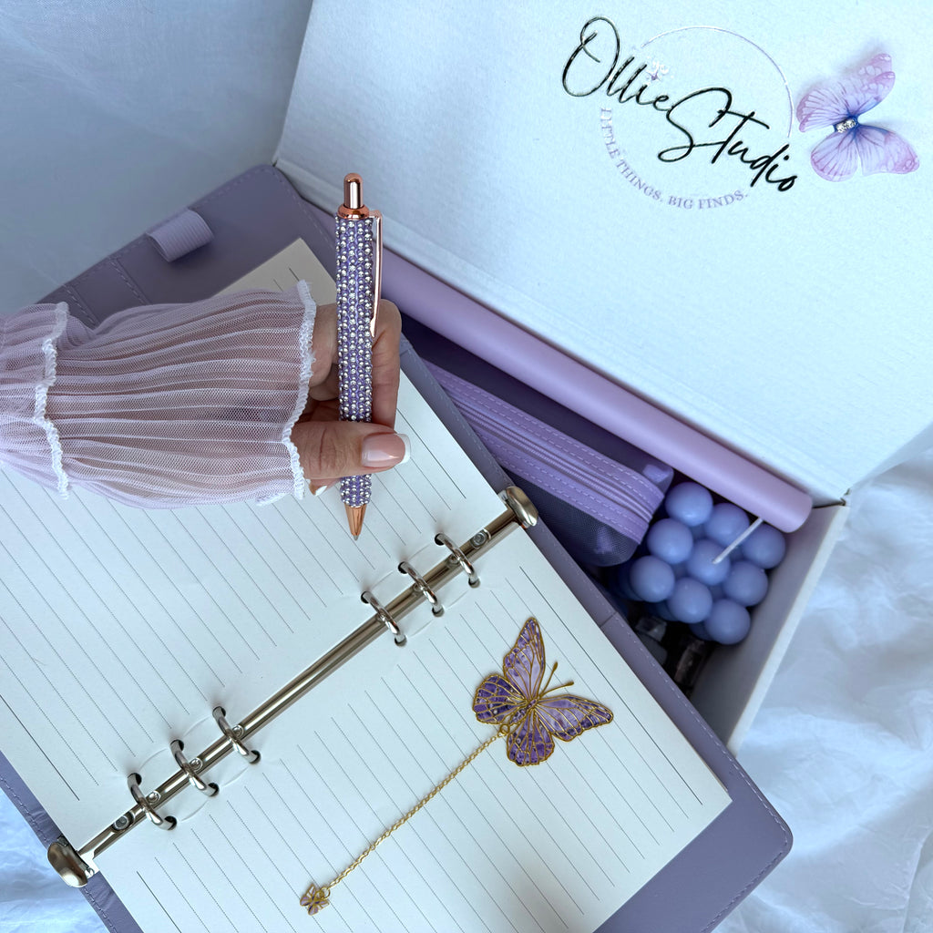 PREMIUM STATIONARY SET - LAVENDER DREAM | STATIONERY GIFT SET FOR HER | BOOKISH AESTHETIC DESK ESSENTIALS
