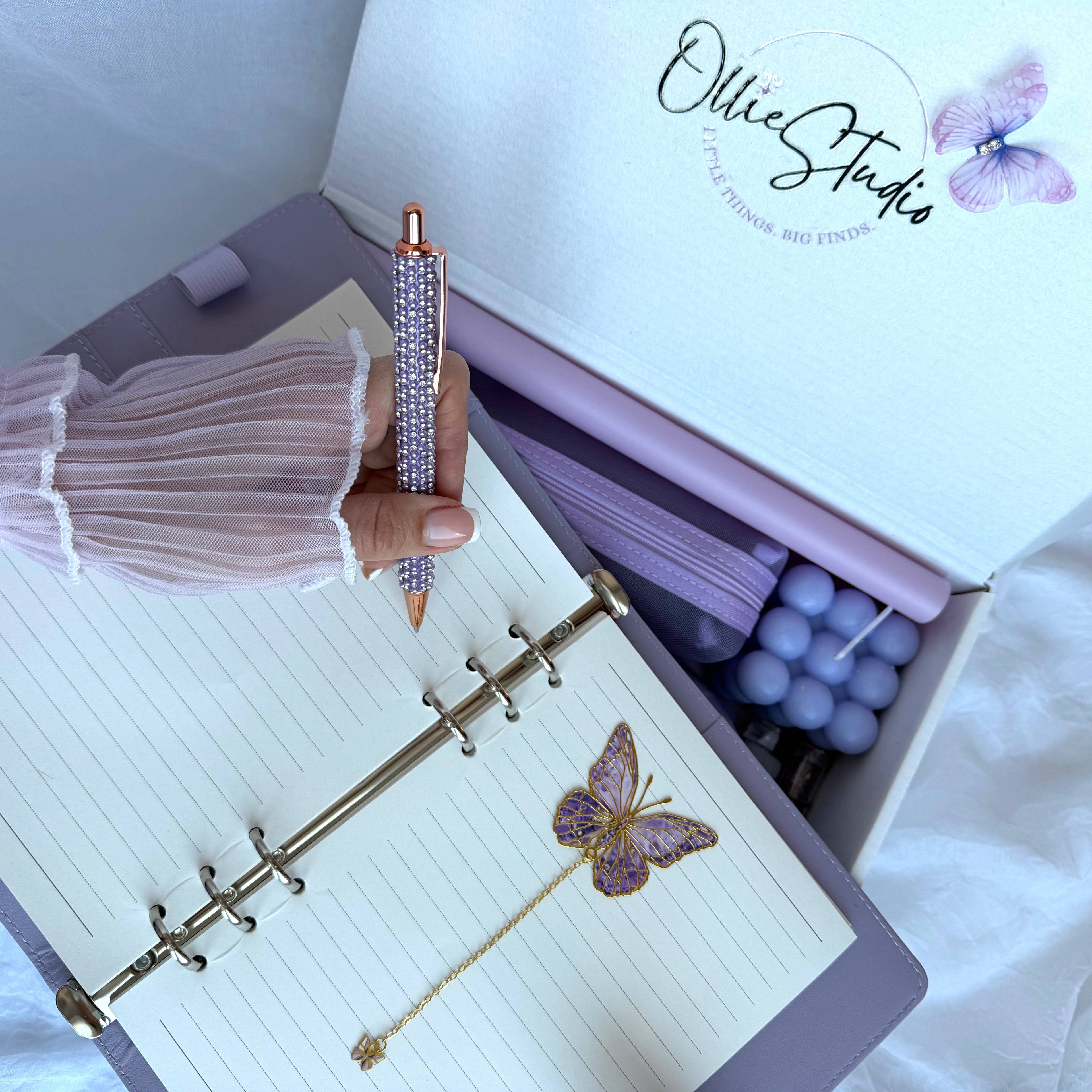 PREMIUM STATIONARY SET - LAVENDER DREAM | STATIONERY GIFT SET FOR HER | BOOKISH AESTHETIC DESK ESSENTIALS