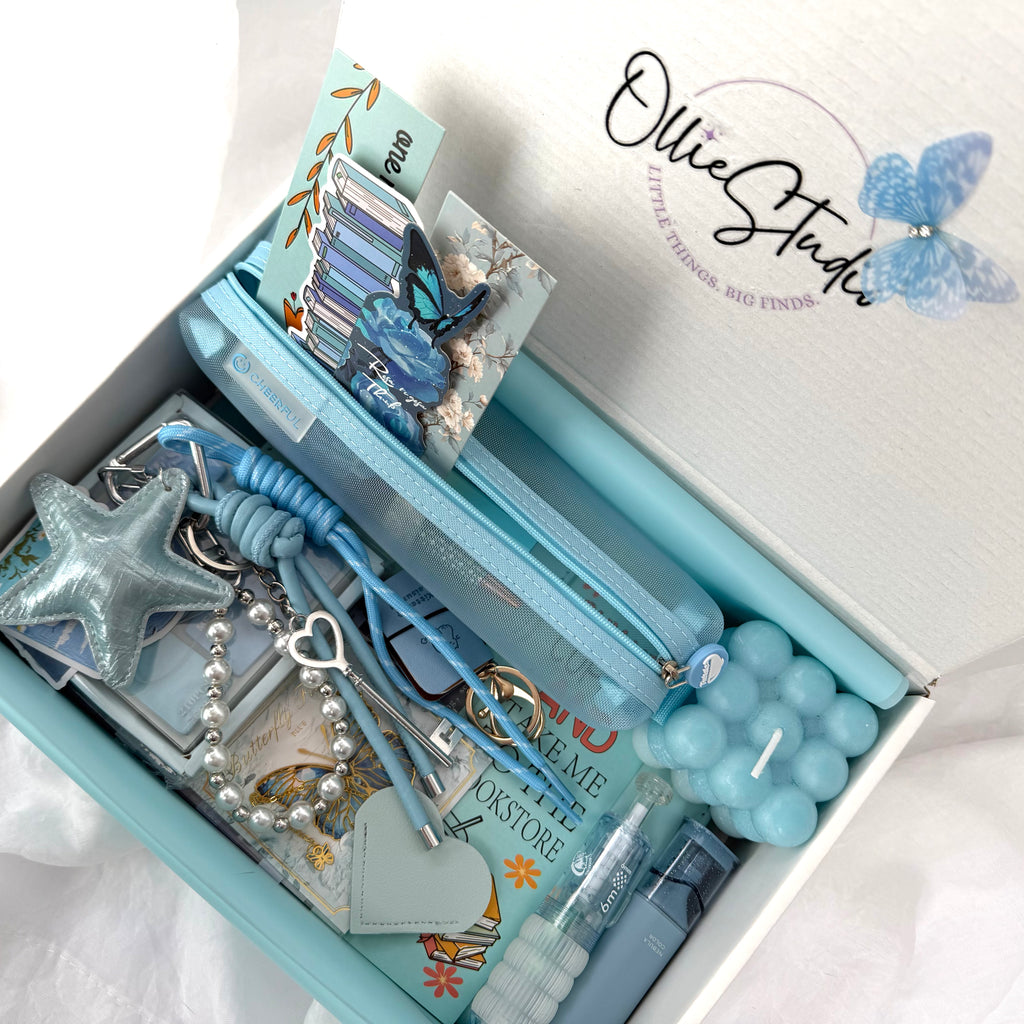 PREMIUM STATIONARY SET - BLUE REVERIE | STATIONERY GIFT SET FOR HER | DREAMY BOOKISH DESK ESSENTIALS