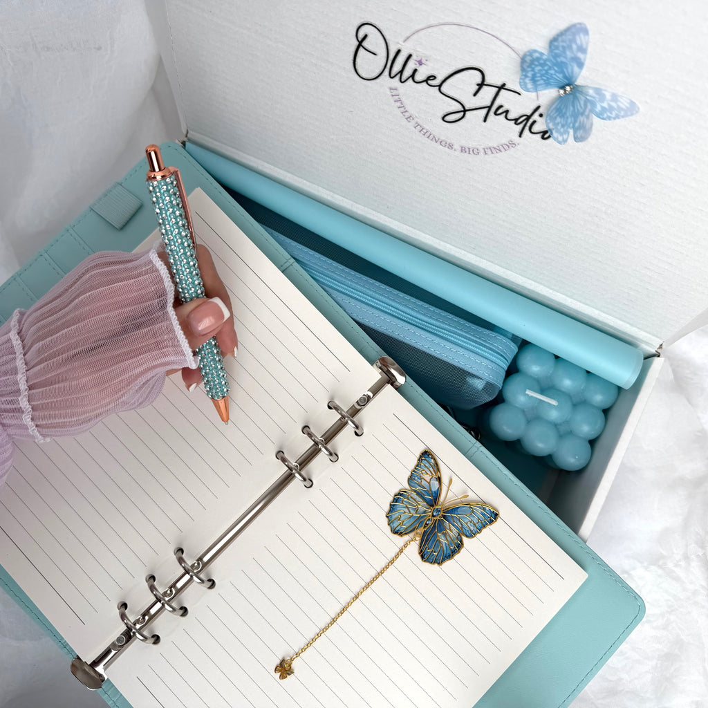 PREMIUM STATIONARY SET - BLUE REVERIE | STATIONERY GIFT SET FOR HER | DREAMY BOOKISH DESK ESSENTIALS