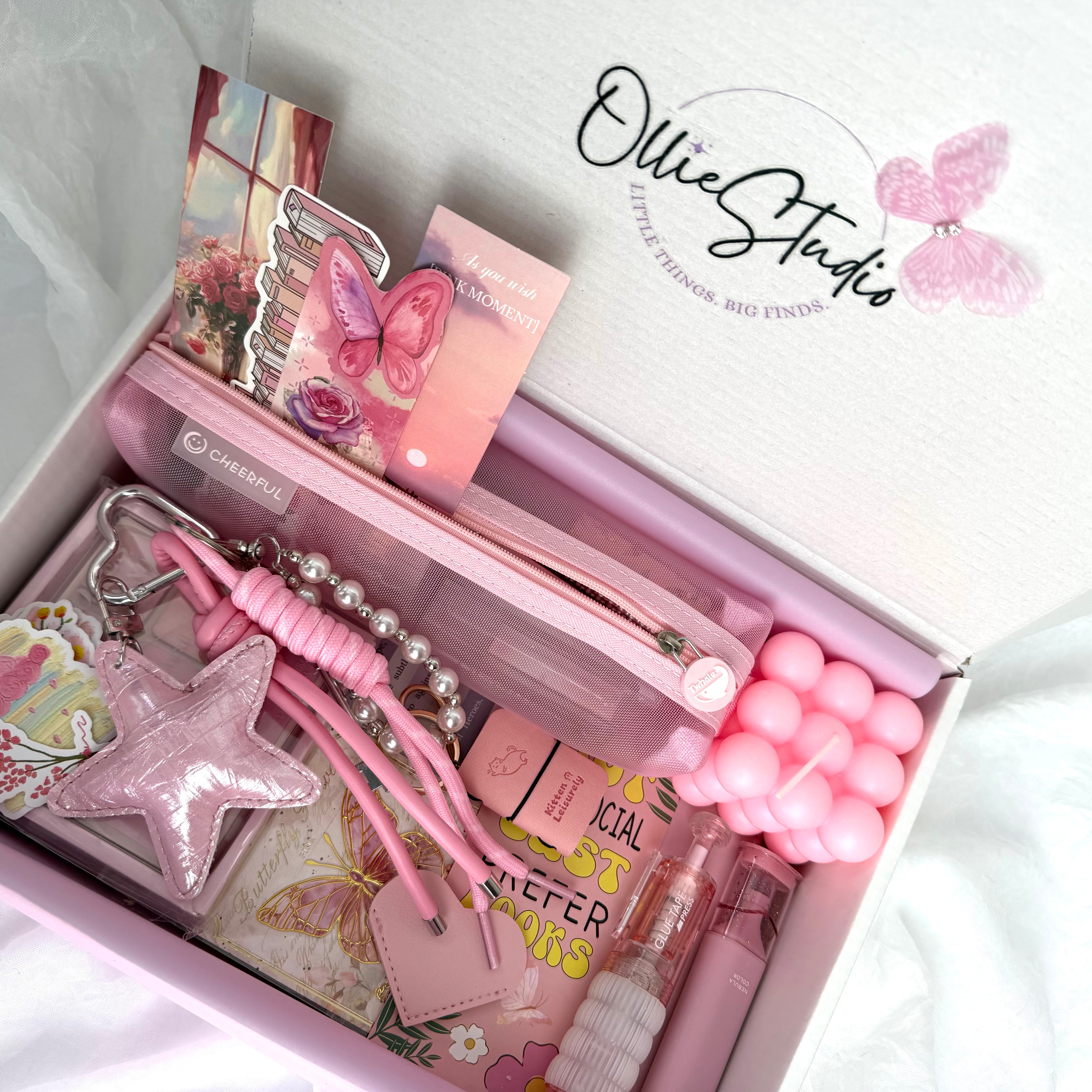 PREMIUM STATIONARY SET - CANDY PINK | STATIONERY GIFT SET FOR HER | PLAYFUL BOOKISH DESK FAVORITES