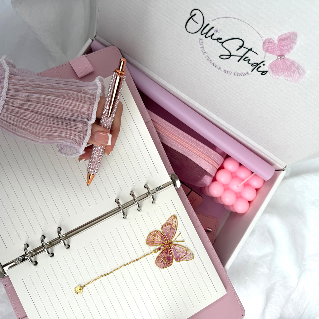 PREMIUM STATIONARY SET - CANDY PINK | STATIONERY GIFT SET FOR HER | PLAYFUL BOOKISH DESK FAVORITES