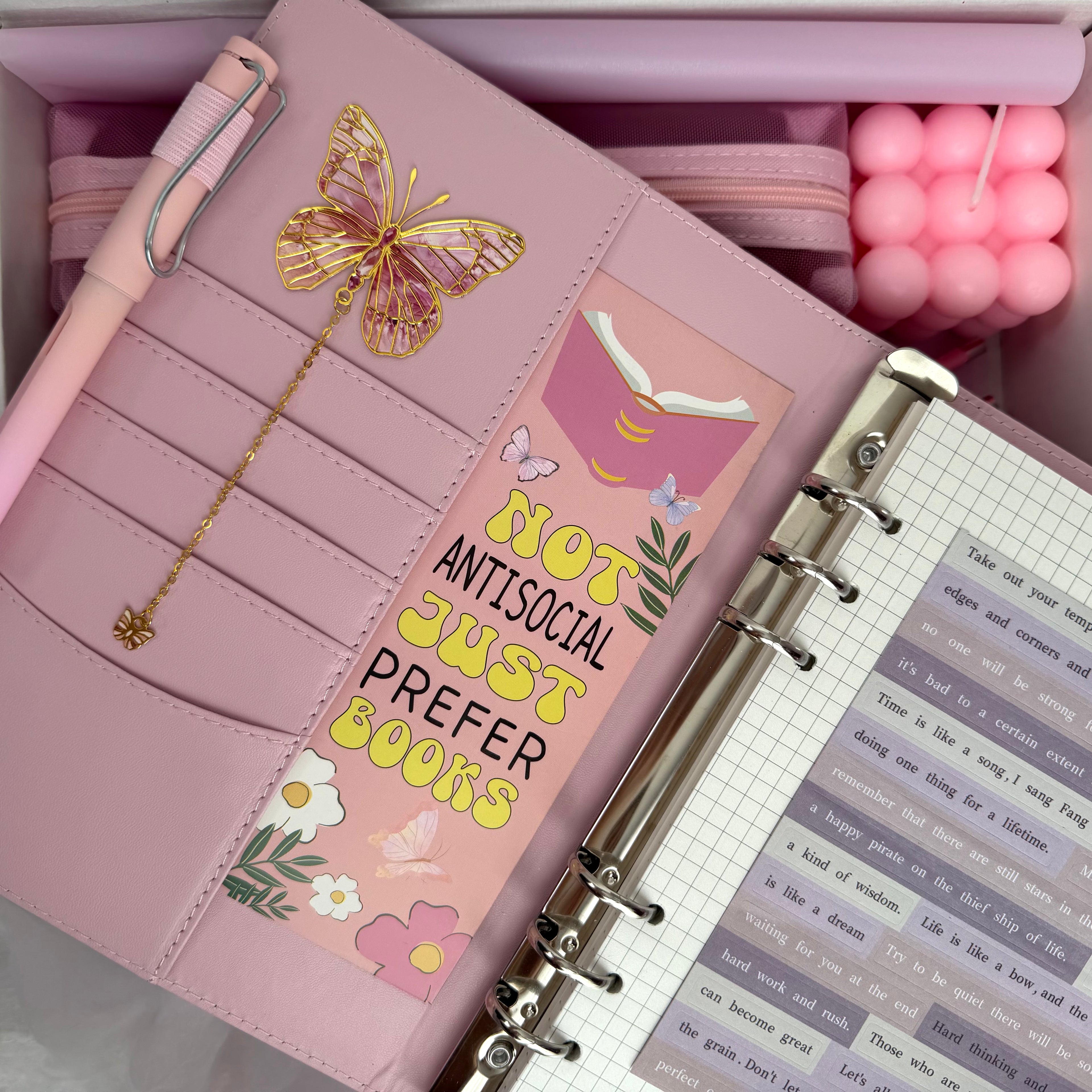 PREMIUM STATIONARY SET - CANDY PINK | STATIONERY GIFT SET FOR HER | PLAYFUL BOOKISH DESK FAVORITES