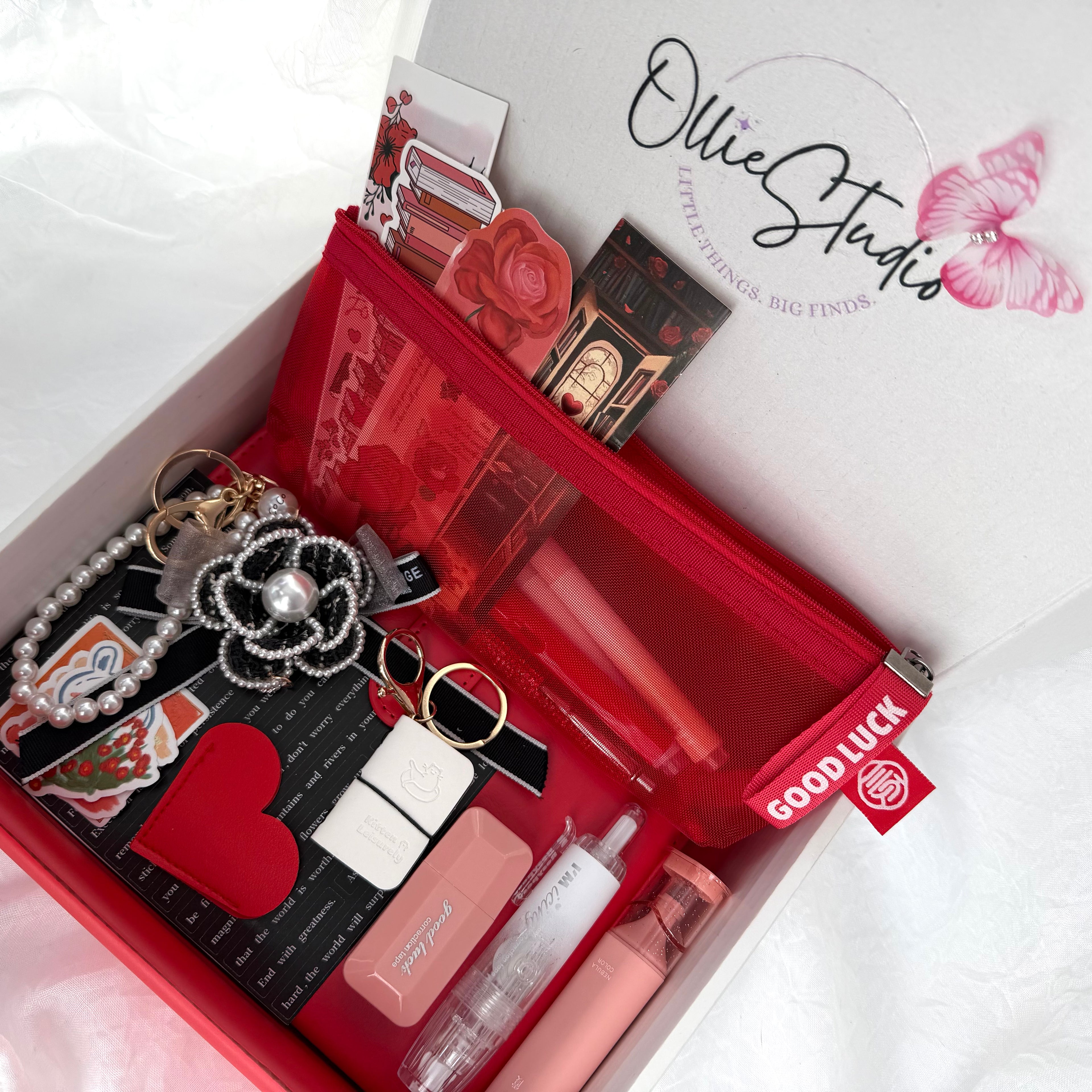 STATIONERY SET – RED NOIR | GIFT FOR HER | LOVE NOTES CURATED STATIONERY SET