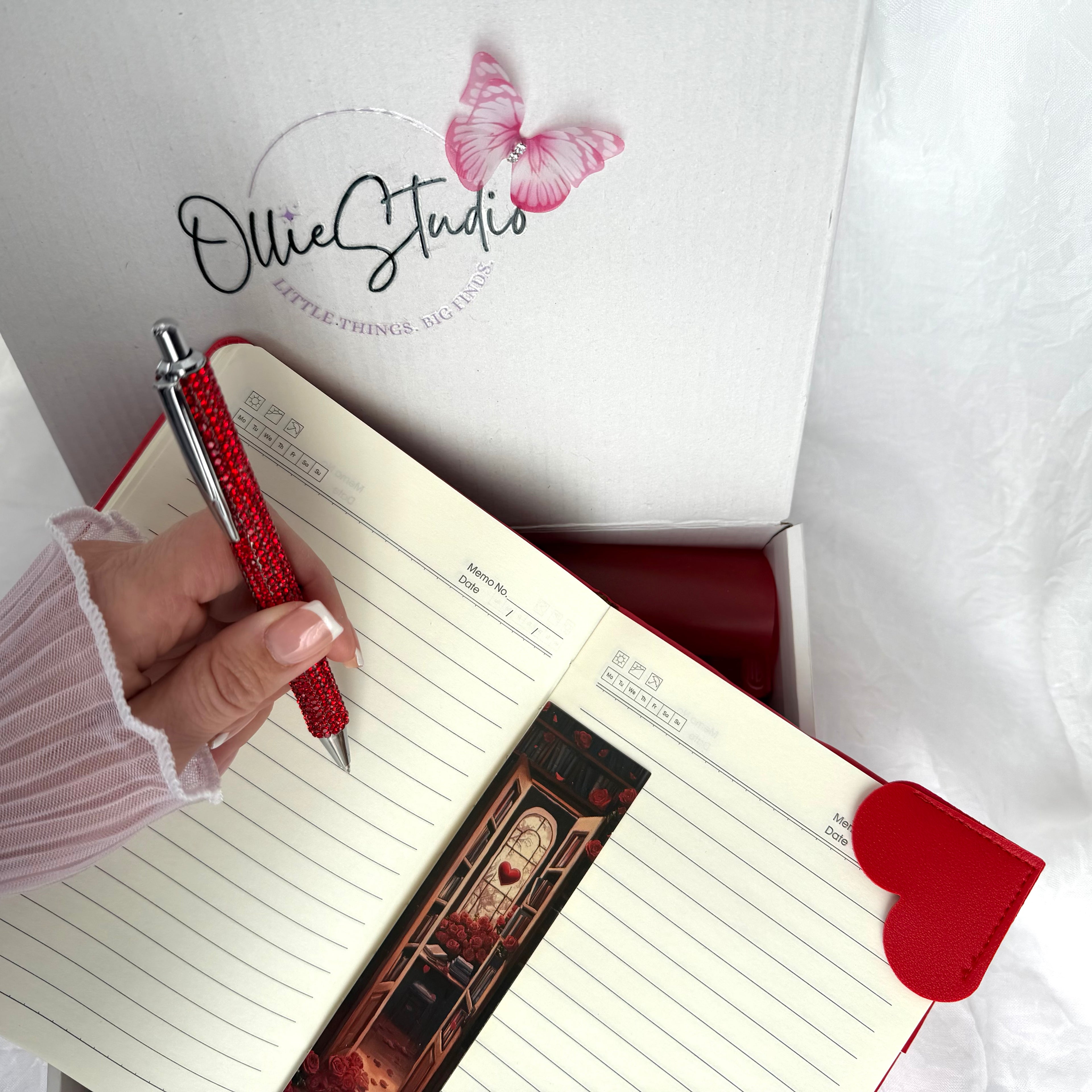 STATIONERY SET – RED NOIR | GIFT FOR HER | LOVE NOTES CURATED STATIONERY SET
