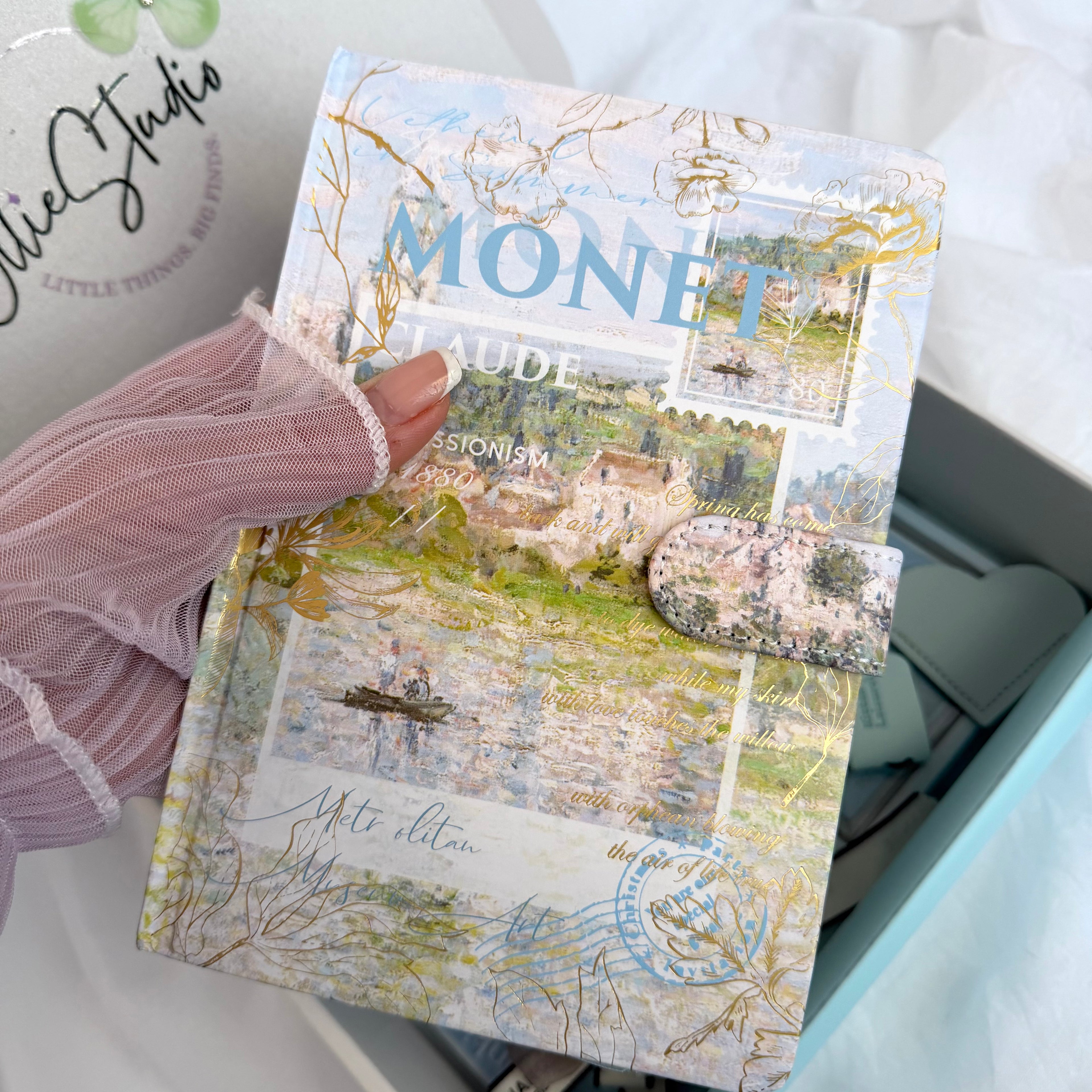 CALM REVERIE STATIONERY SET – BLUE DREAM |  MONET ART STATIONERY SET | IMPRESSIONIST AESTHETIC NOTEBOOK GIFT