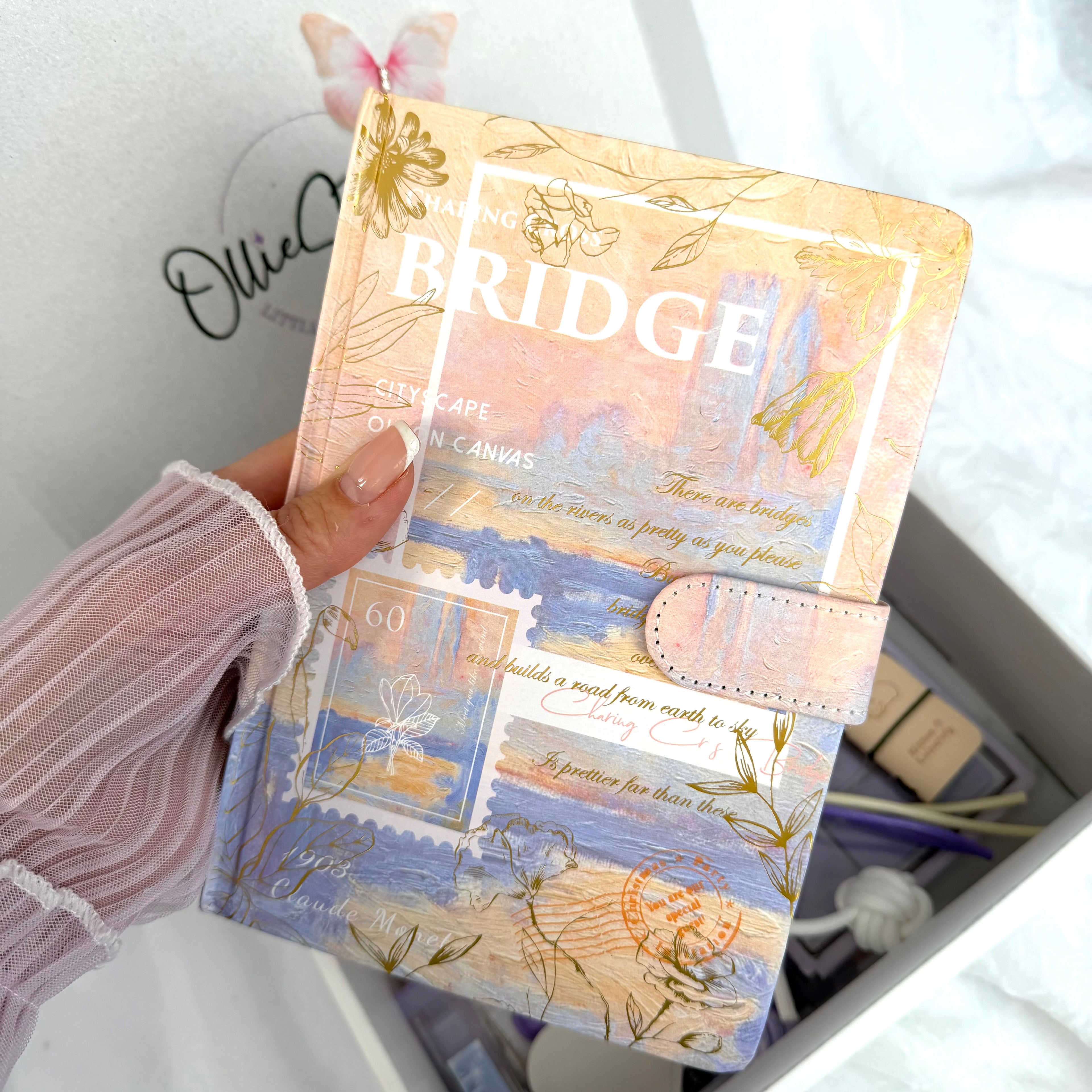 QUIET SERENITY STATIONERY SET – LAVENDER DAYDREAM |  MONET ART STATIONERY SET | IMPRESSIONIST AESTHETIC NOTEBOOK GIFT