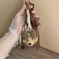 TEDDY BEAR BAG CHARM | BROWN BOW KEYCHAIN