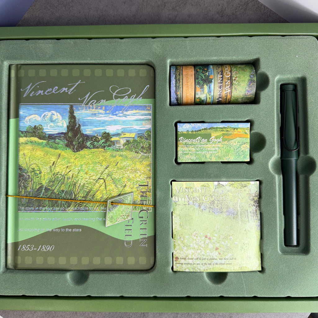 ART STATIONERY SET – VAN GOGH | GREEN FIELD EDITION | AESTHETIC GIFT SET