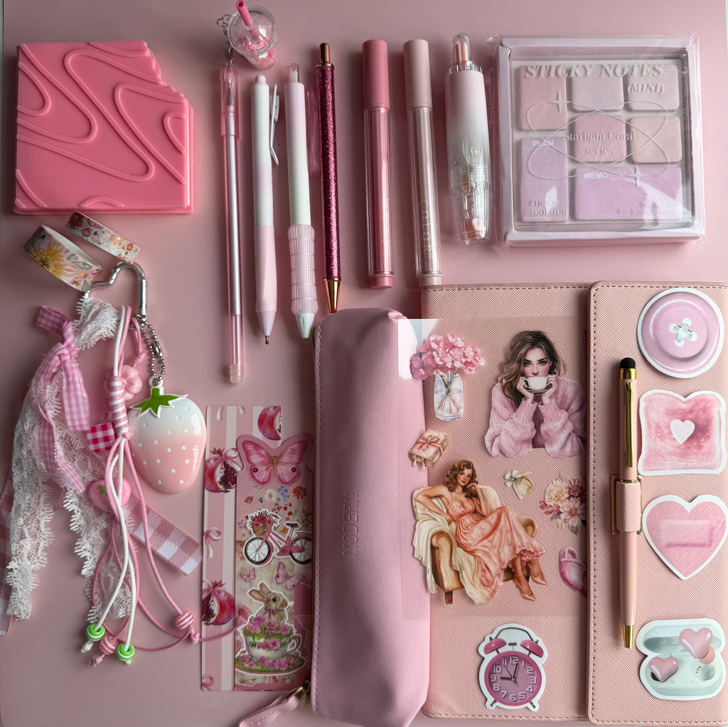 STRAWBERRY MILKSHAKE | SWEET PINK STATIONERY BUNDLE | LIMITED EDITION