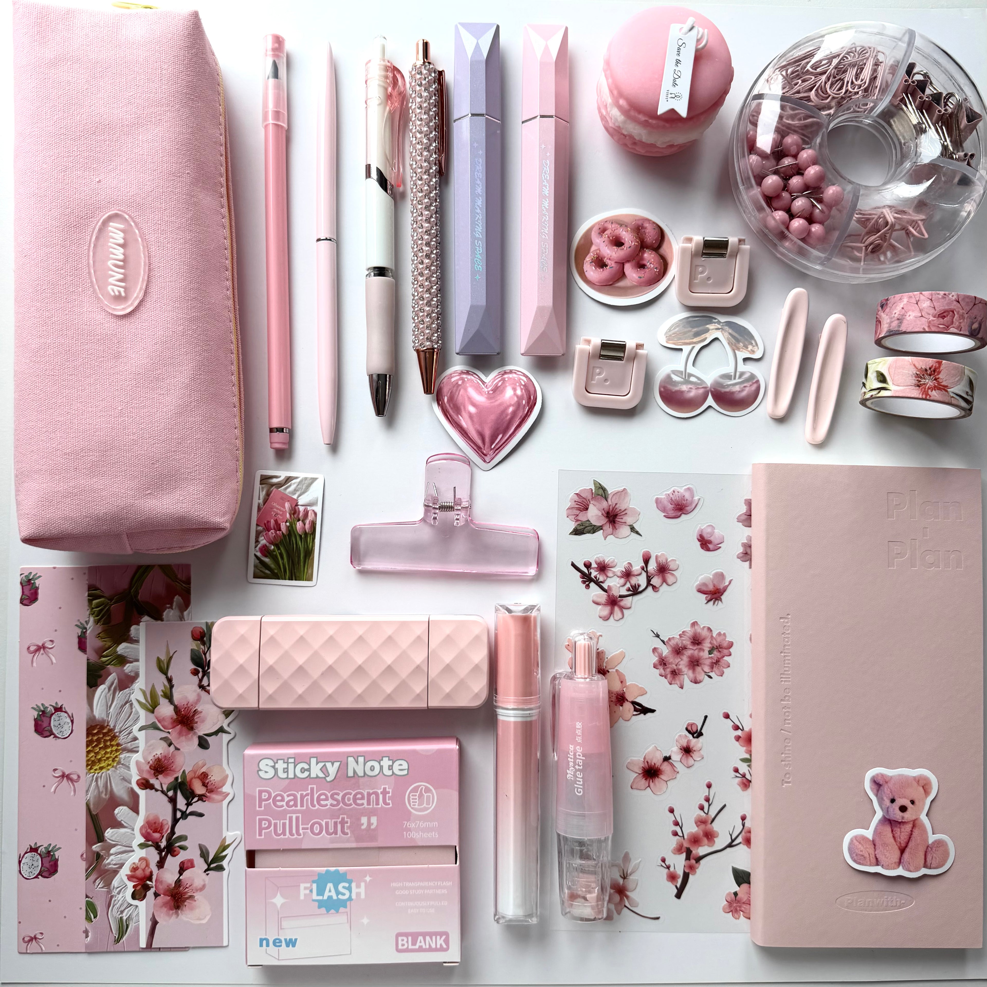 PINK MACARON DREAM | STATIONERY BUNDLE | DESK ESSENTIALS