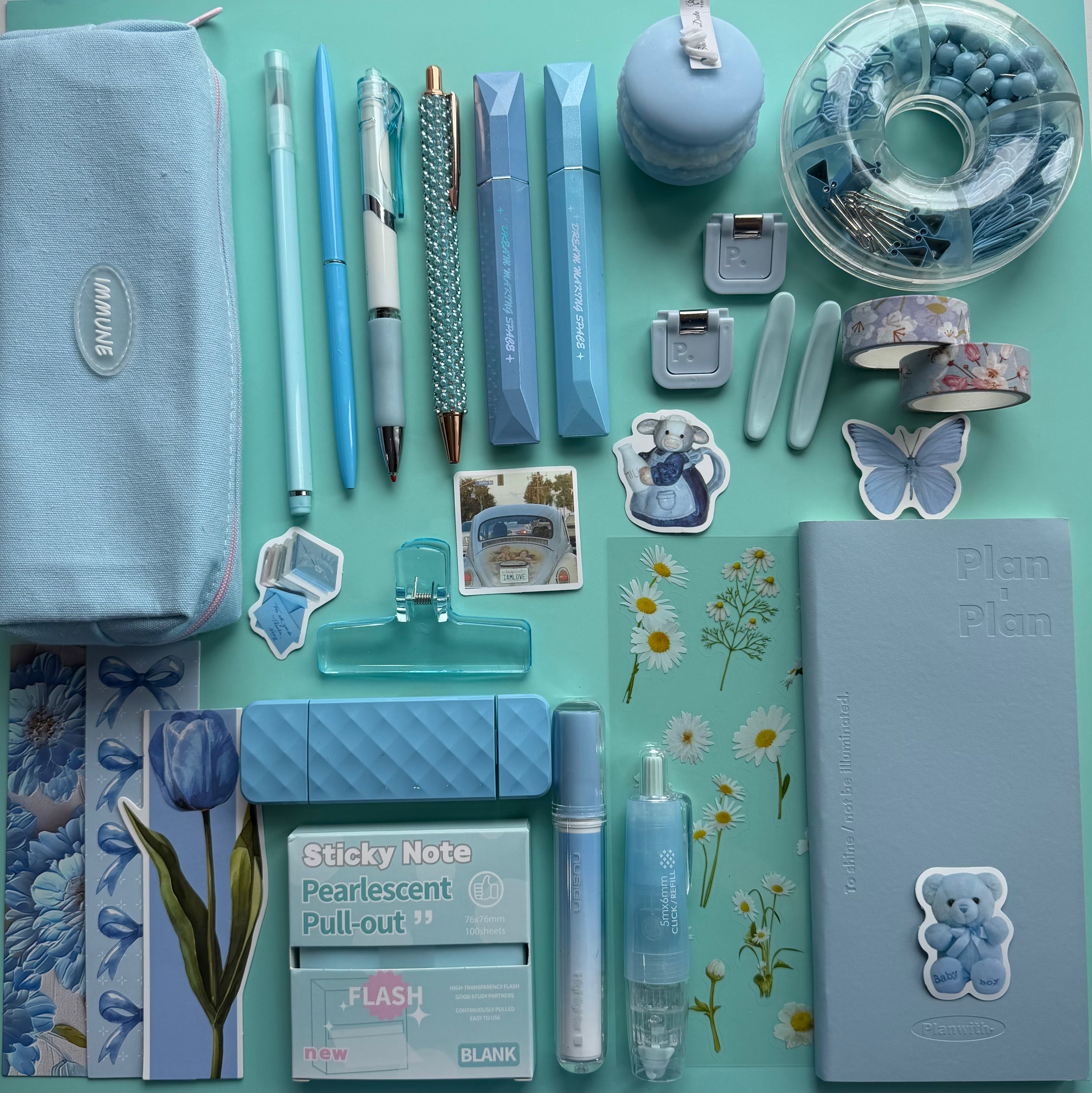 BLUE MACARON DREAM | STATIONERY BUNDLE | DESK ESSENTIALS