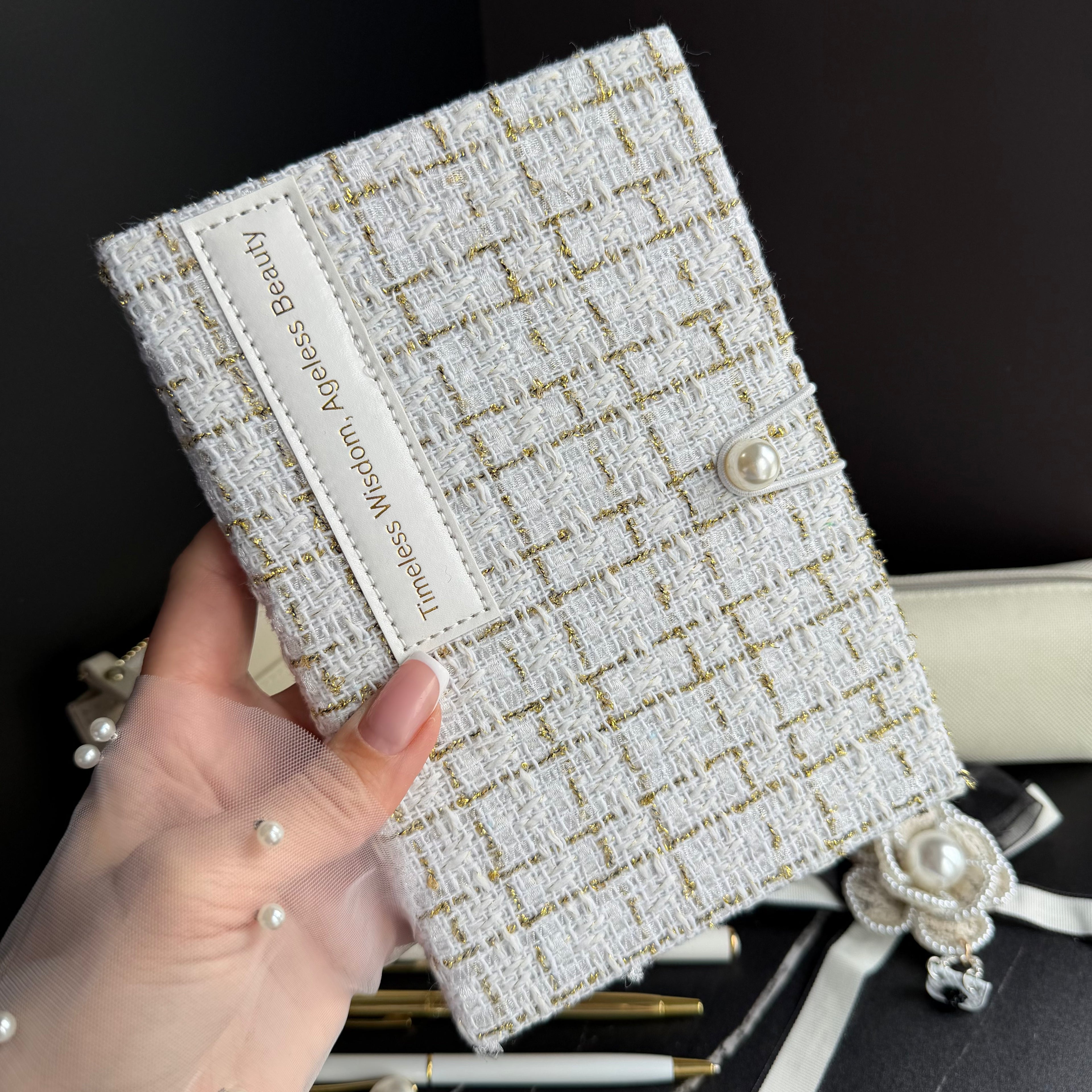 COCO ELEGANCE BLANC | PEARL IVORY STATIONERY & ACCESSORIES BUNDLE