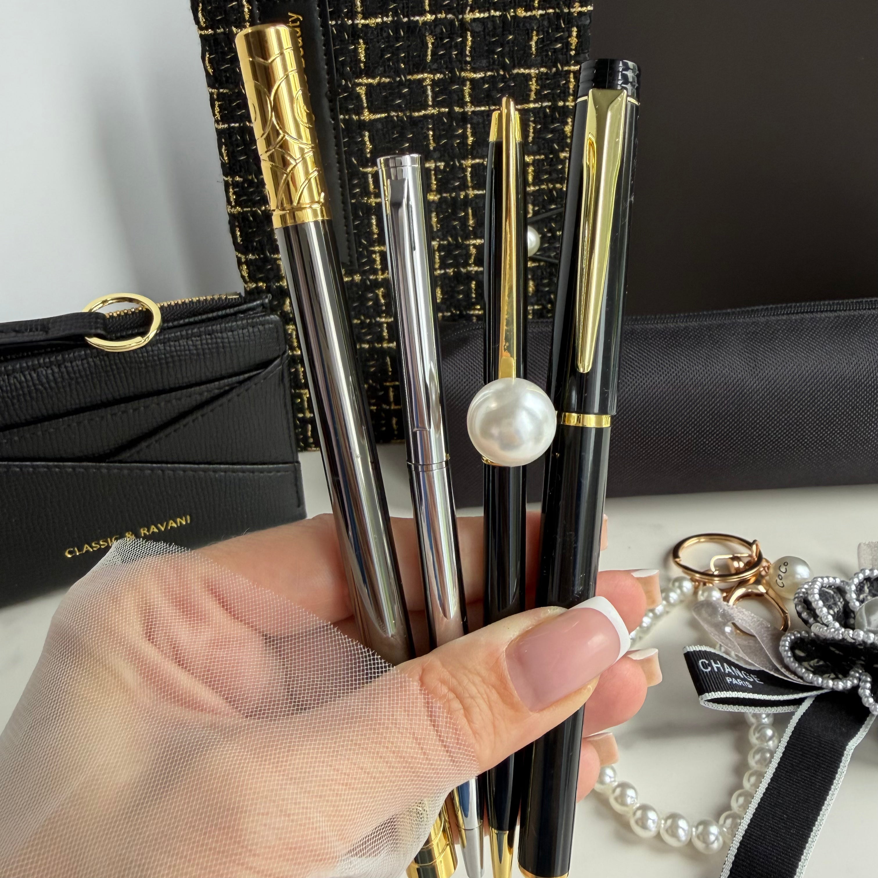 COCO ELEGANCE NOIR | BLACK PEARL STATIONERY & ACCESSORIES BUNDLE