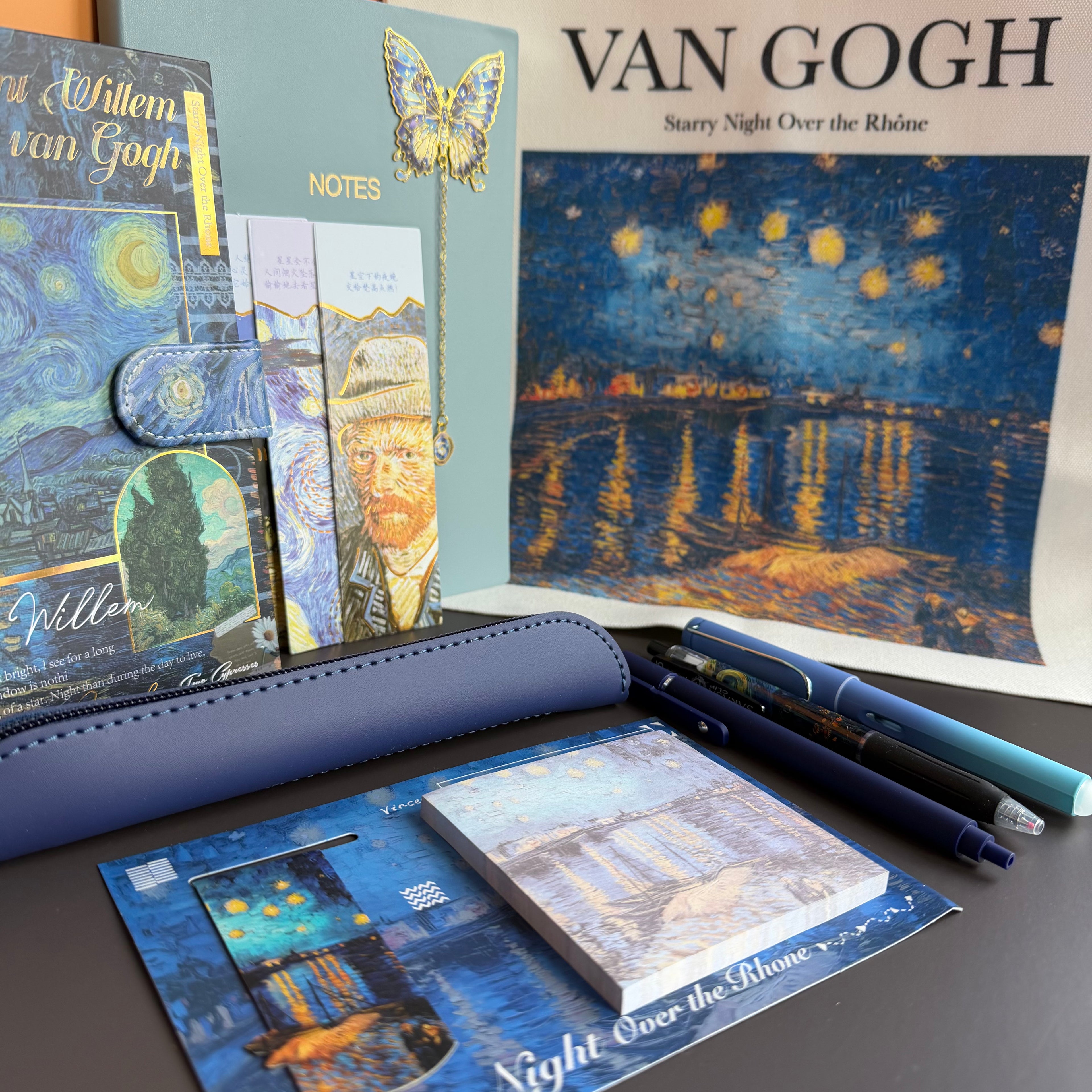 VAN GOGH STARRY NIGHT | ART STATIONERY & TOTE BUNDLE | INSPIRED GIFT SET
