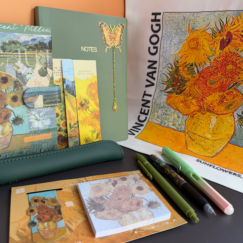 VAN GOGH SUNFLOWER GARDEN | ART STATIONERY & TOTE BUNDLE | INSPIRED GIFT SET
