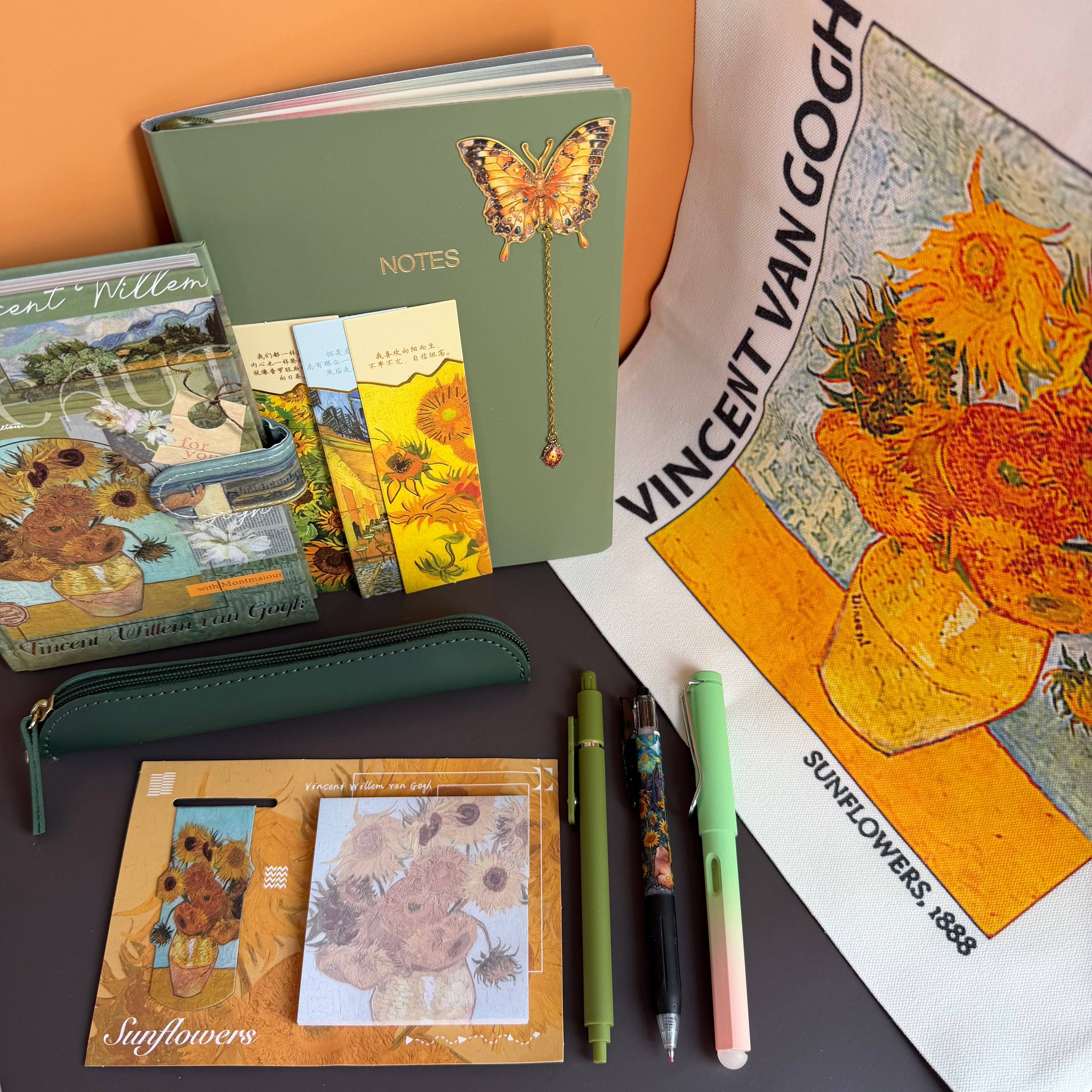 VAN GOGH SUNFLOWER GARDEN | ART STATIONERY & TOTE BUNDLE | INSPIRED GIFT SET