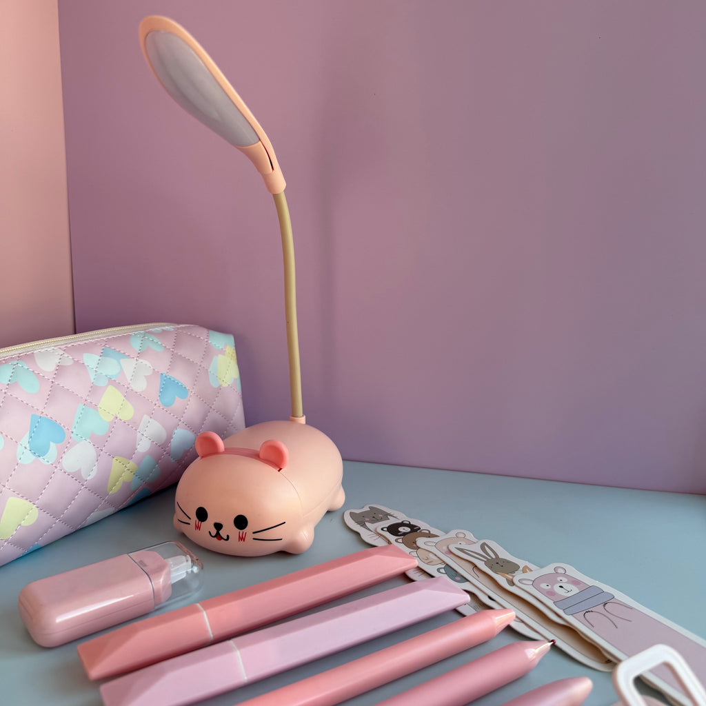 KAWAII KITTY & FRIENDS | PINK KID STATIONERY BUNDLE