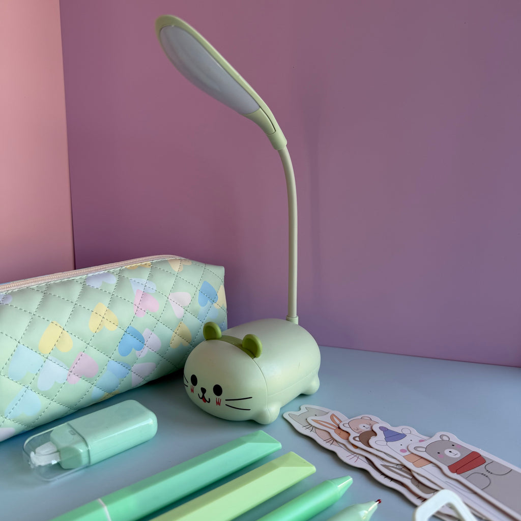 KAWAII KITTY & FRIENDS | GREEN KID STATIONERY BUNDLE