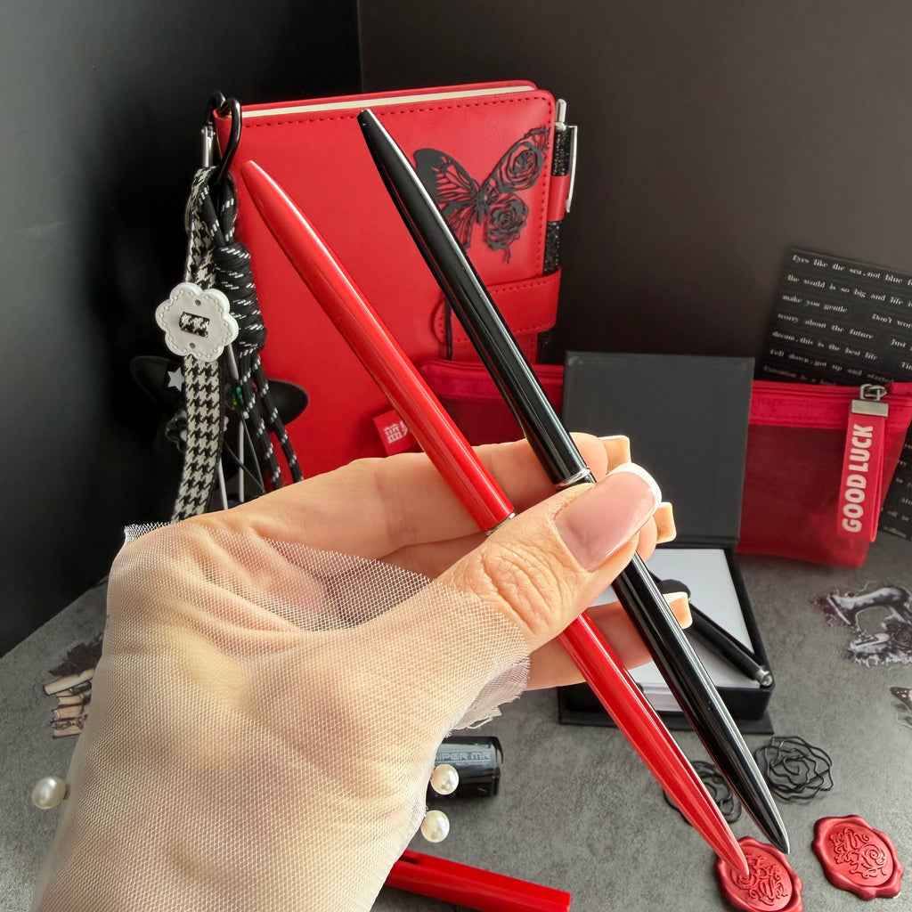 ROUGE TEMPTATION | RED & BLACK STATIONERY BUNDLE | GOTHIC ROMANCE DESK SET