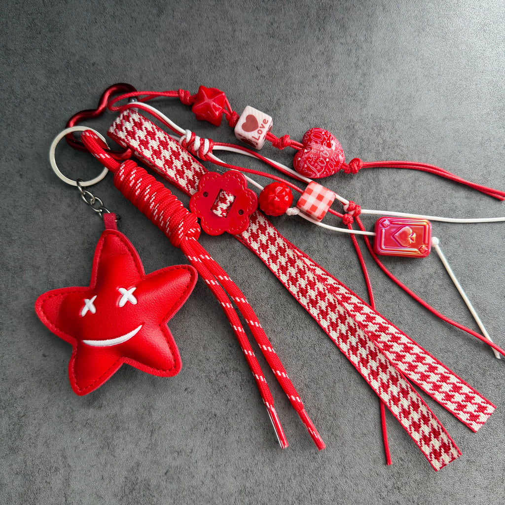 RED LUCKY STAR KEYCHAIN | BAG CHARM
