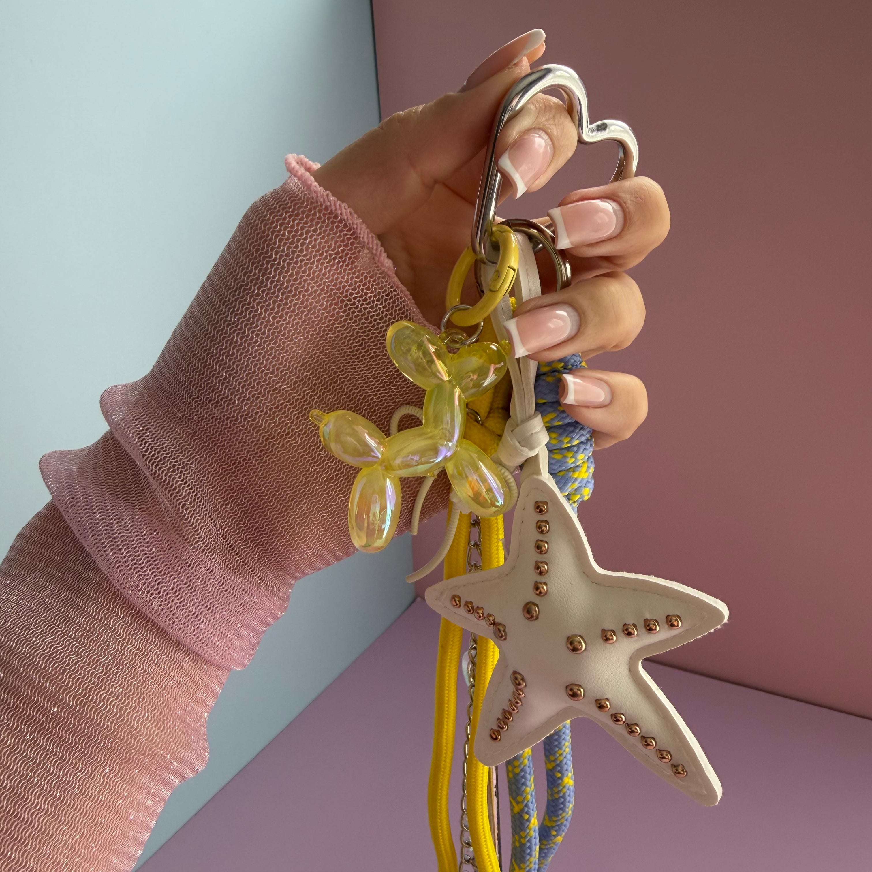 WHITE STARFISH KEYCHAIN | BAG CHARM