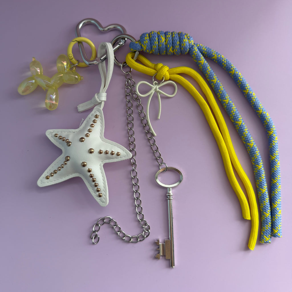WHITE STARFISH KEYCHAIN | BAG CHARM