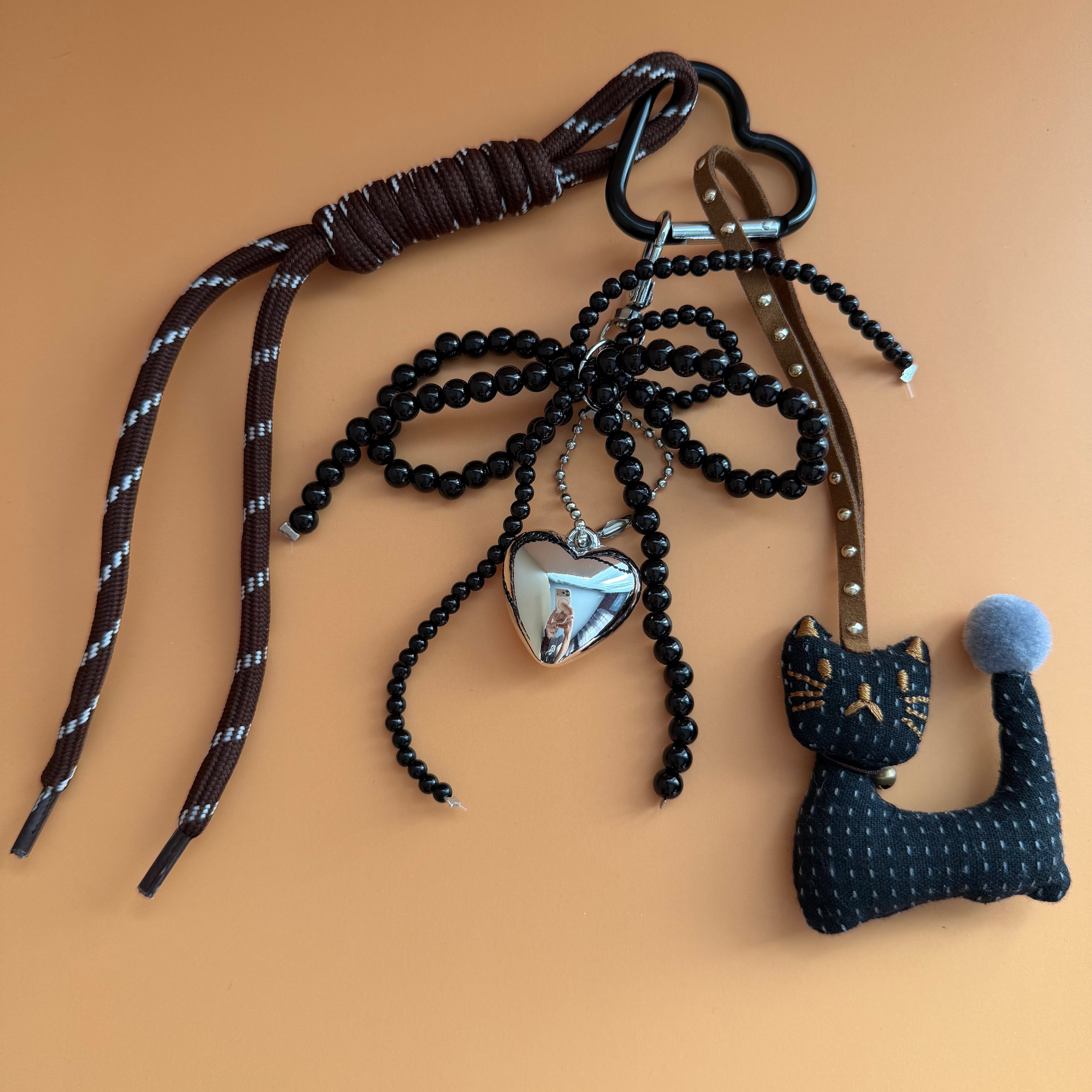 BLACK CAT BOW KEYCHAIN | BAG CHARM