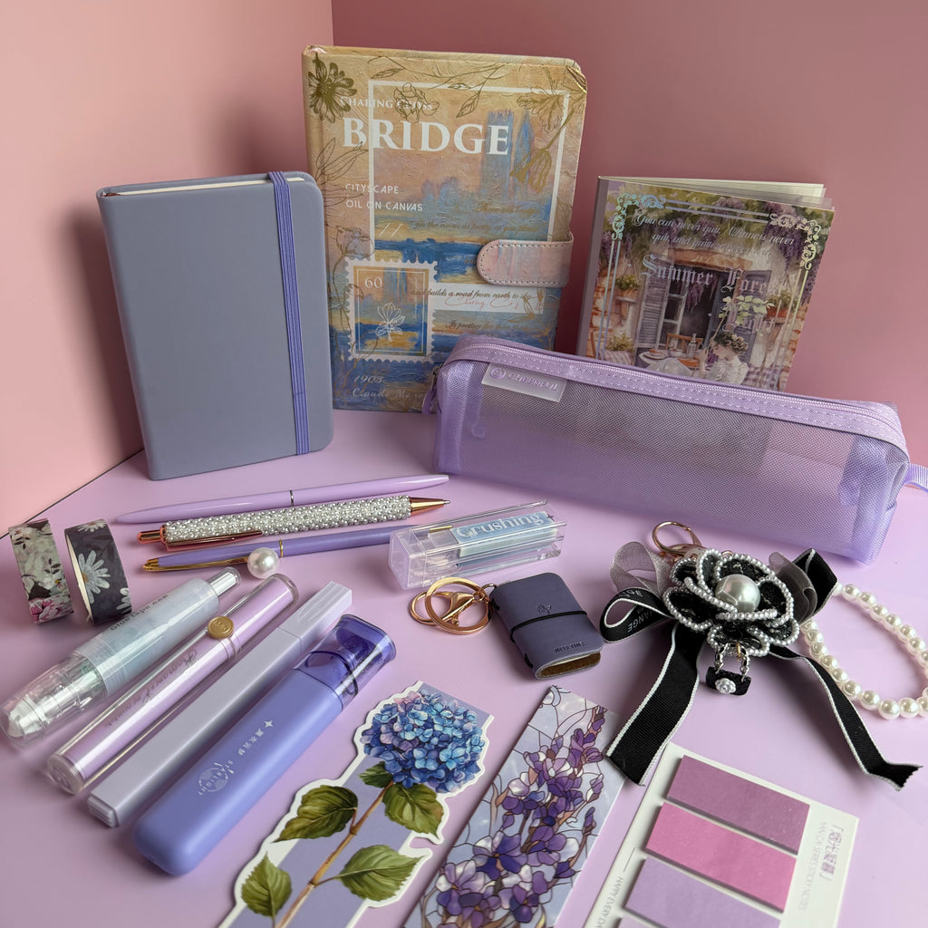 MONET LAVENDER BLOOM | LAVENDER ART STATIONERY BUNDLE | IMPRESSIONIST INSPIRED