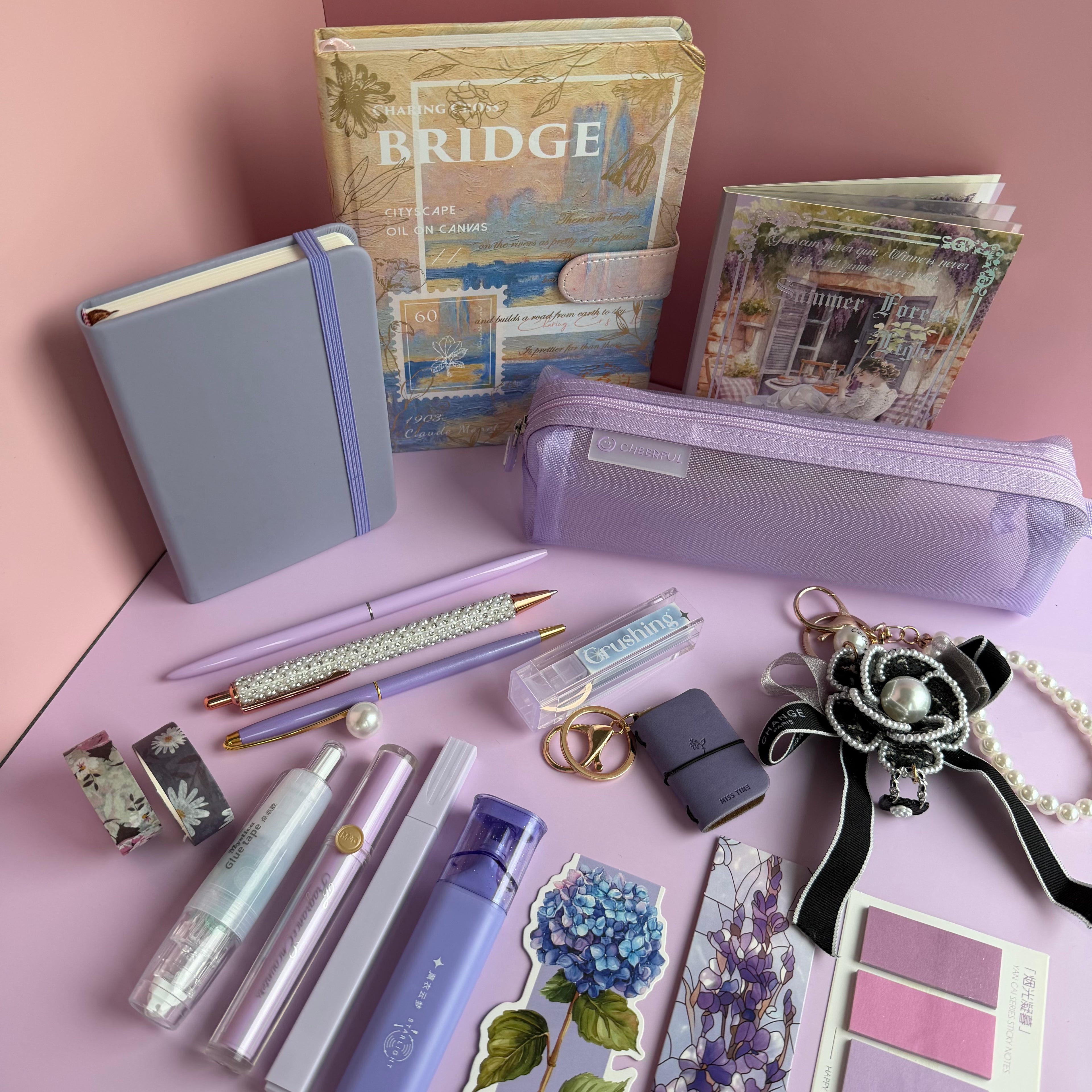 MONET LAVENDER BLOOM | LAVENDER ART STATIONERY BUNDLE | IMPRESSIONIST INSPIRED