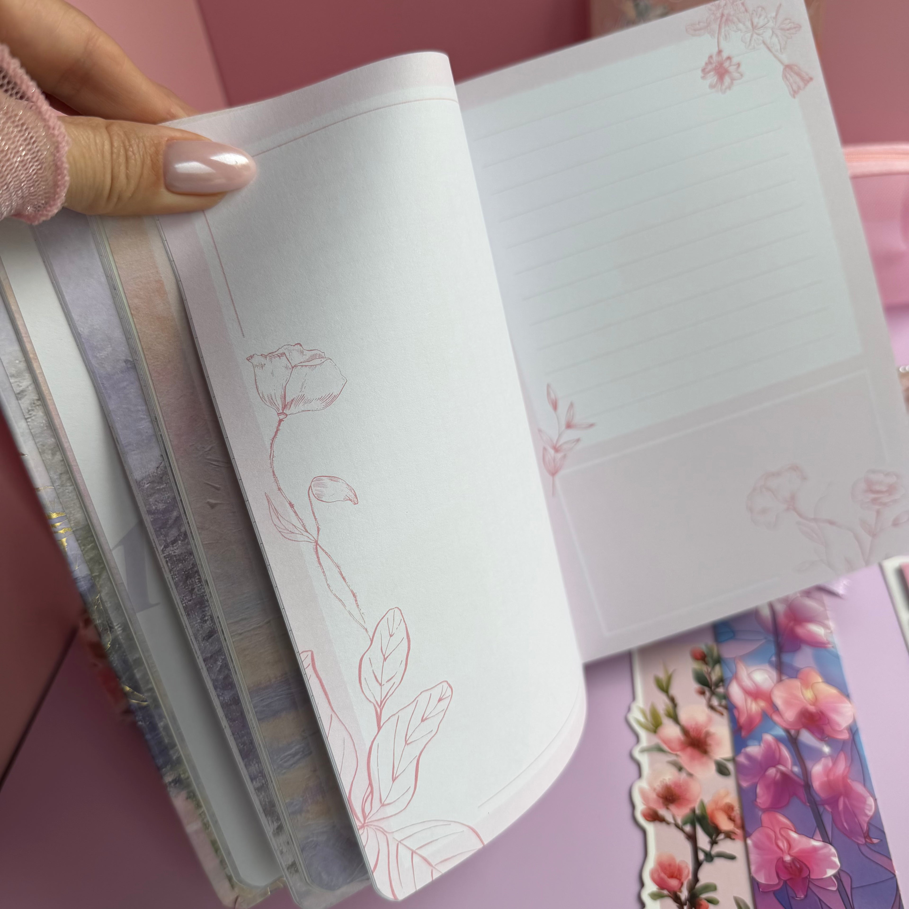 MONET PINK BLOOM | PINK ART STATIONERY BUNDLE | IMPRESSIONIST INSPIRED