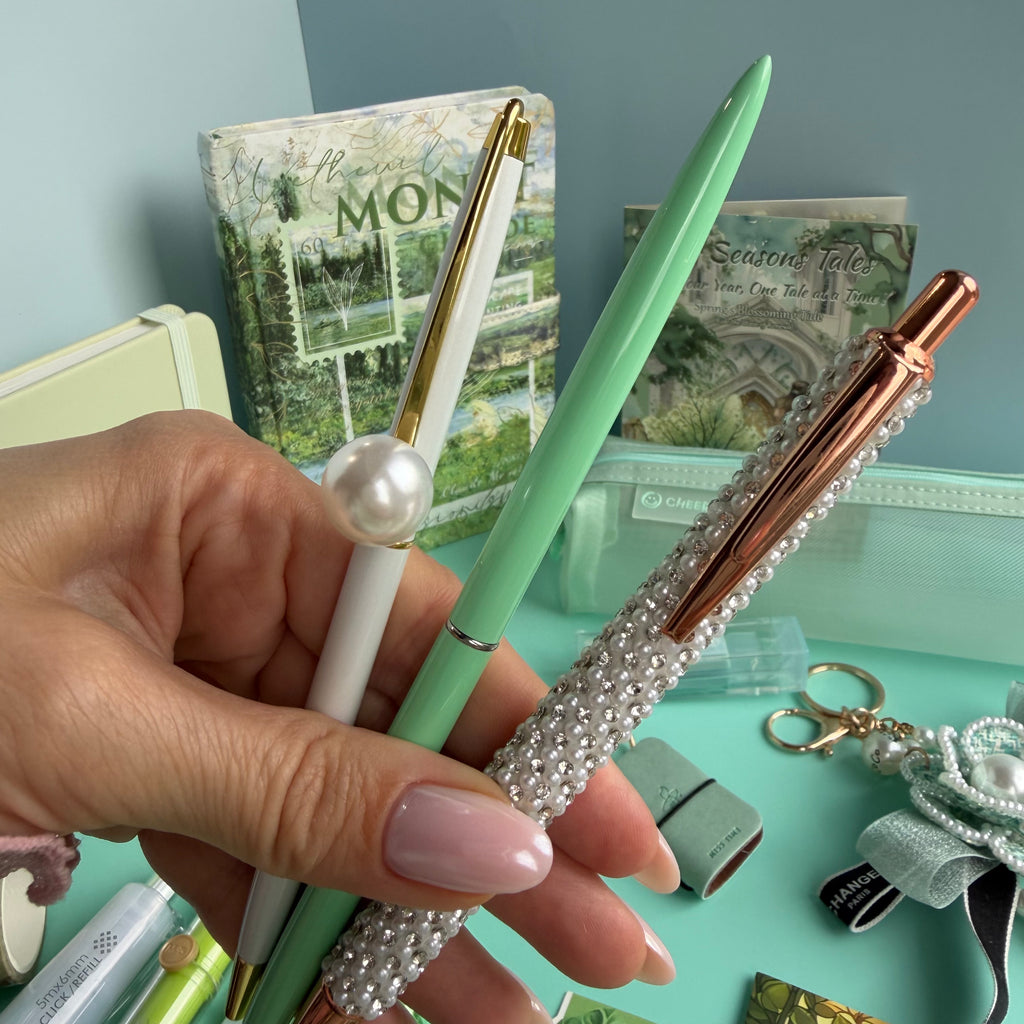 MONET GREEN BLOOM | GREEN ART STATIONERY BUNDLE | IMPRESSIONIST INSPIRED
