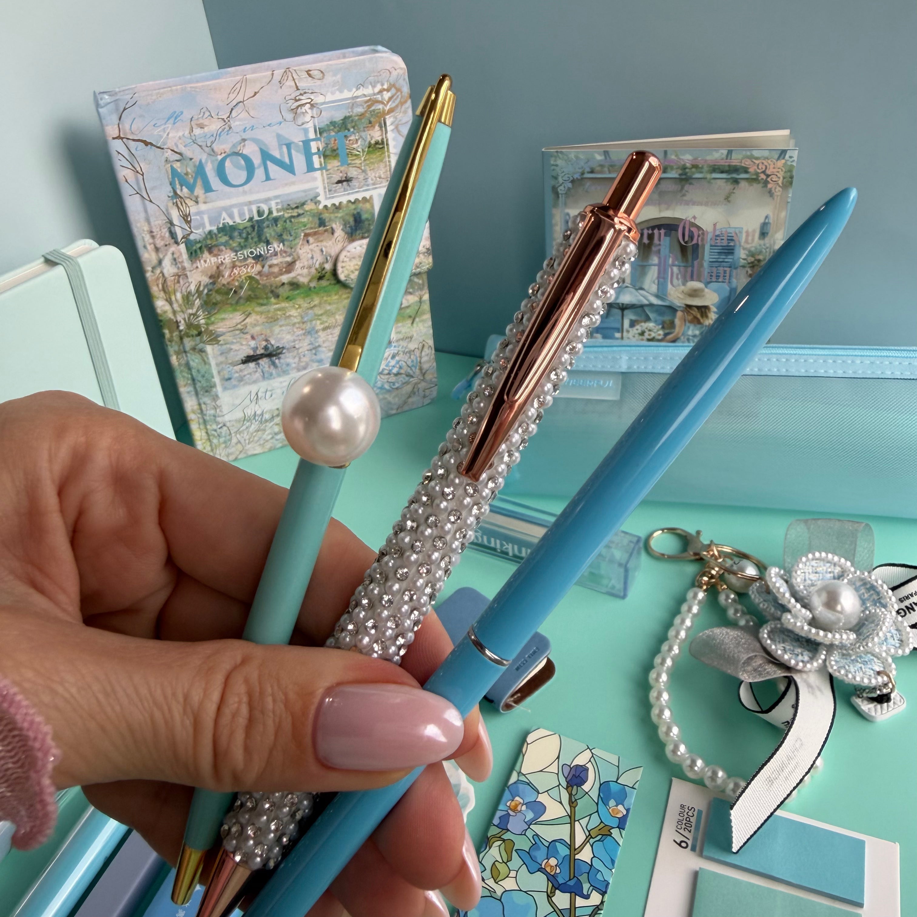 MONET BLUE BLOOM | BLUE ART STATIONERY BUNDLE | IMPRESSIONIST INSPIRED