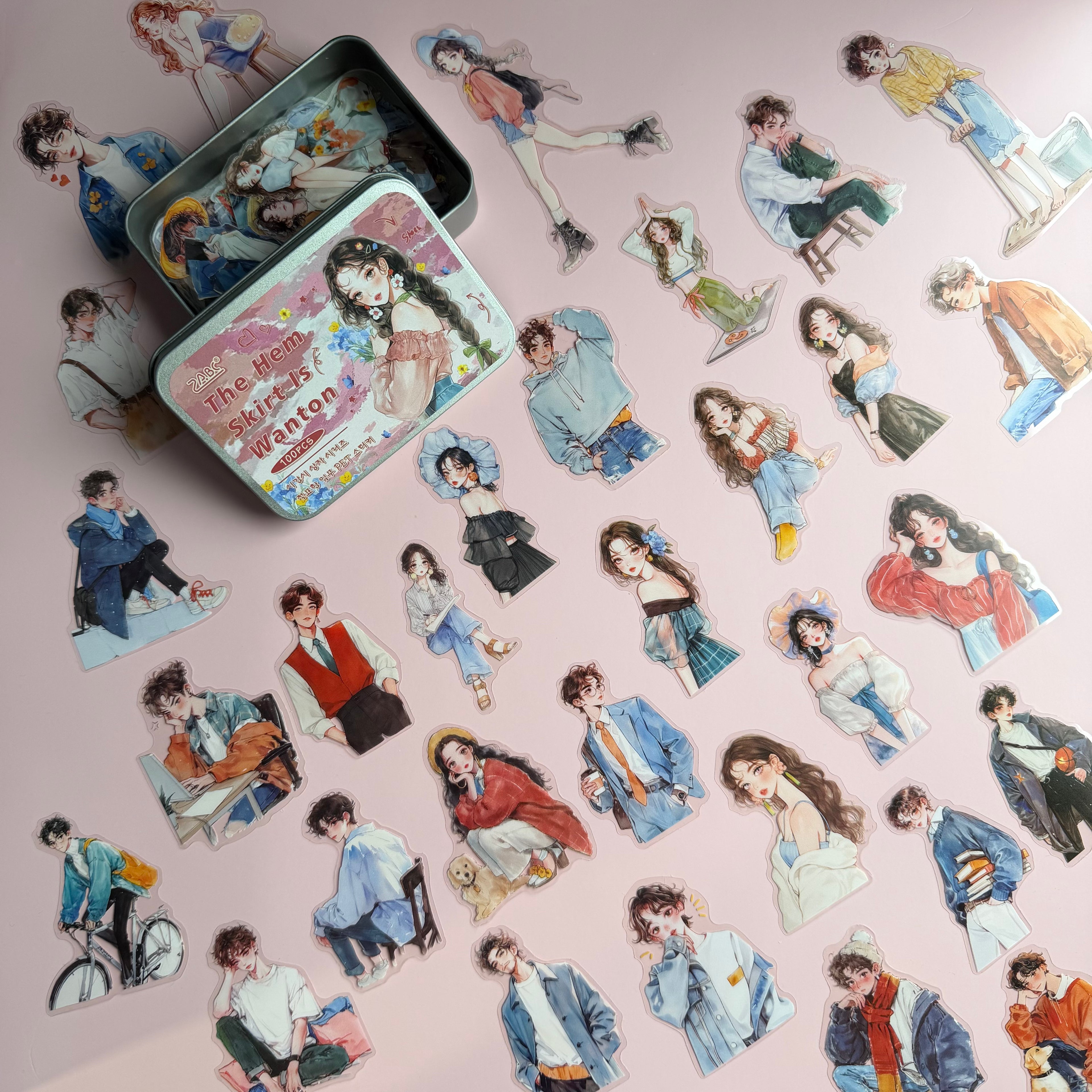 THE HEM SKIRT LIST | AESTHETIC JOURNAL STICKERS – 100 PCS