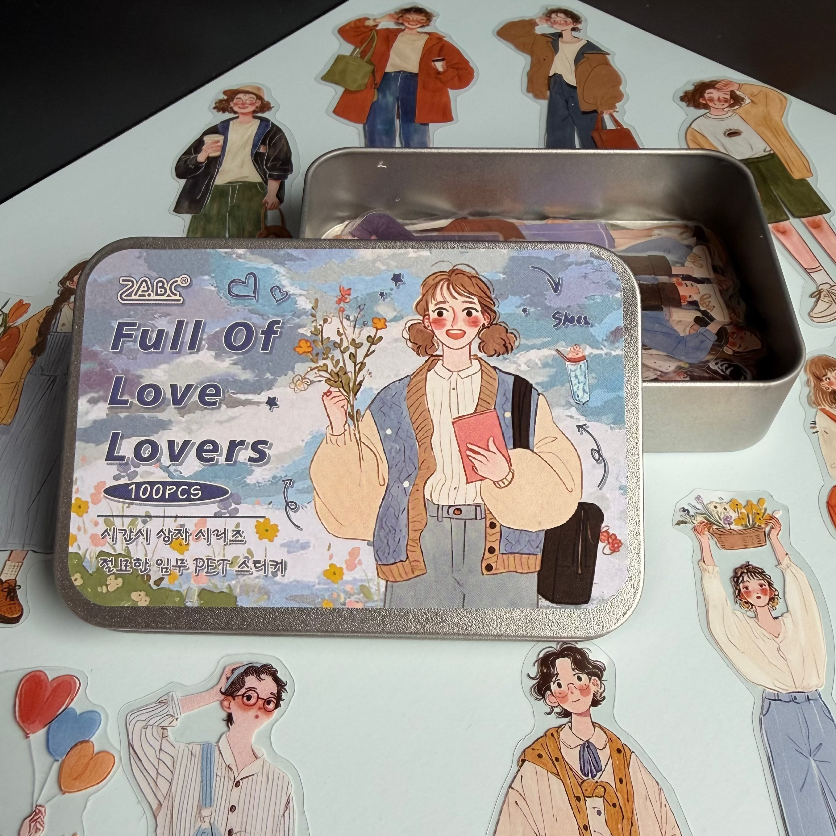 FULL OF LOVE LOVERS | AESTHETIC JOURNAL STICKERS – 100 PCS